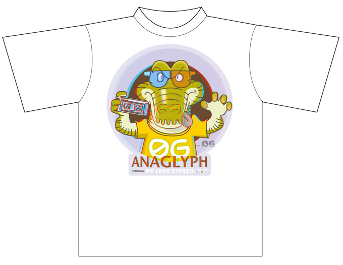 3D Anaglyph T-shirt / StereoCrocodilia
