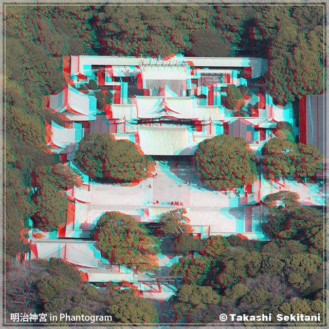 Meiji Shrine, Tokyo in 3D Phantogram